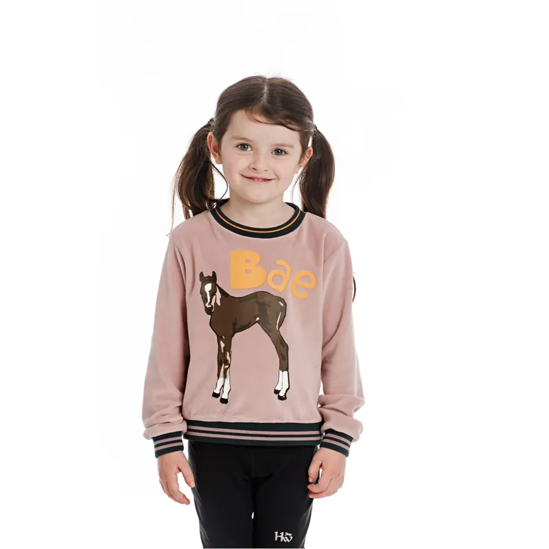 Horseware Kids Velvet Touch Crew Neck Jumper - Lilac